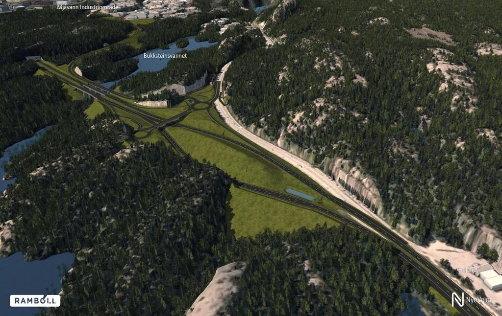 1 Krysset ved Grauthelleren - Mjåvannsheia Fokus har vært på koblinger mot eksisterende E39, videre utbygging av Ytre ringveg og avlastningsvei