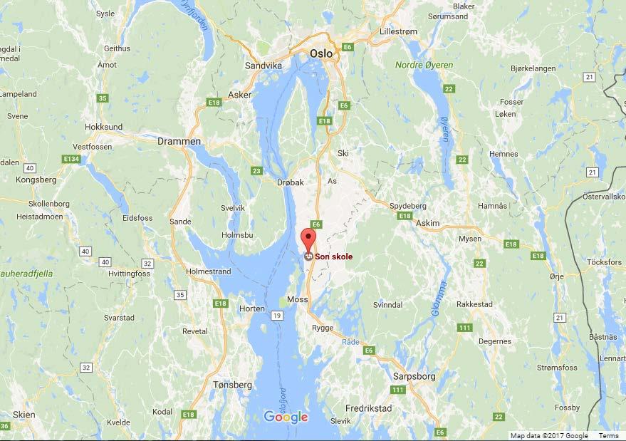 1.TID OG STED Søndag 3. september 2017 på Son Skole. Son Skole ligger i Son i Vestby Kommune. Son ligger ca. 50 km syd for Oslo. Idyllisk plassert langs Oslofjorden.