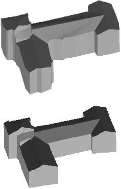 Bruk av LiDAR i Hæren 2012 FIGUR 20: BYGNINGER MODELLERT I 3D (KILDE: FOI) Etter at punktskyen er klassifisert og modellert, settes de forskjellige