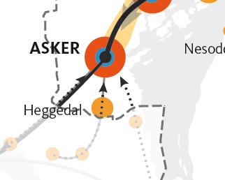 Den regionale plan innebærer: Bolig- og arbeidsplassvekst i prioriterte vekstområder Det forventes at kommunen utarbeider et dimensjoneringsgrunnlag for bolig- og arbeidsplassvekst i prioriterte