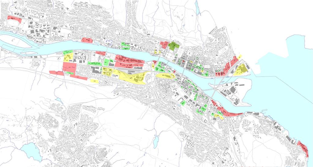 Mye byggemodent areal i Drammen Tomteareal: Nå 367 000 m2 0-5 år 568 000 m2 Lengre enn 5 år 808