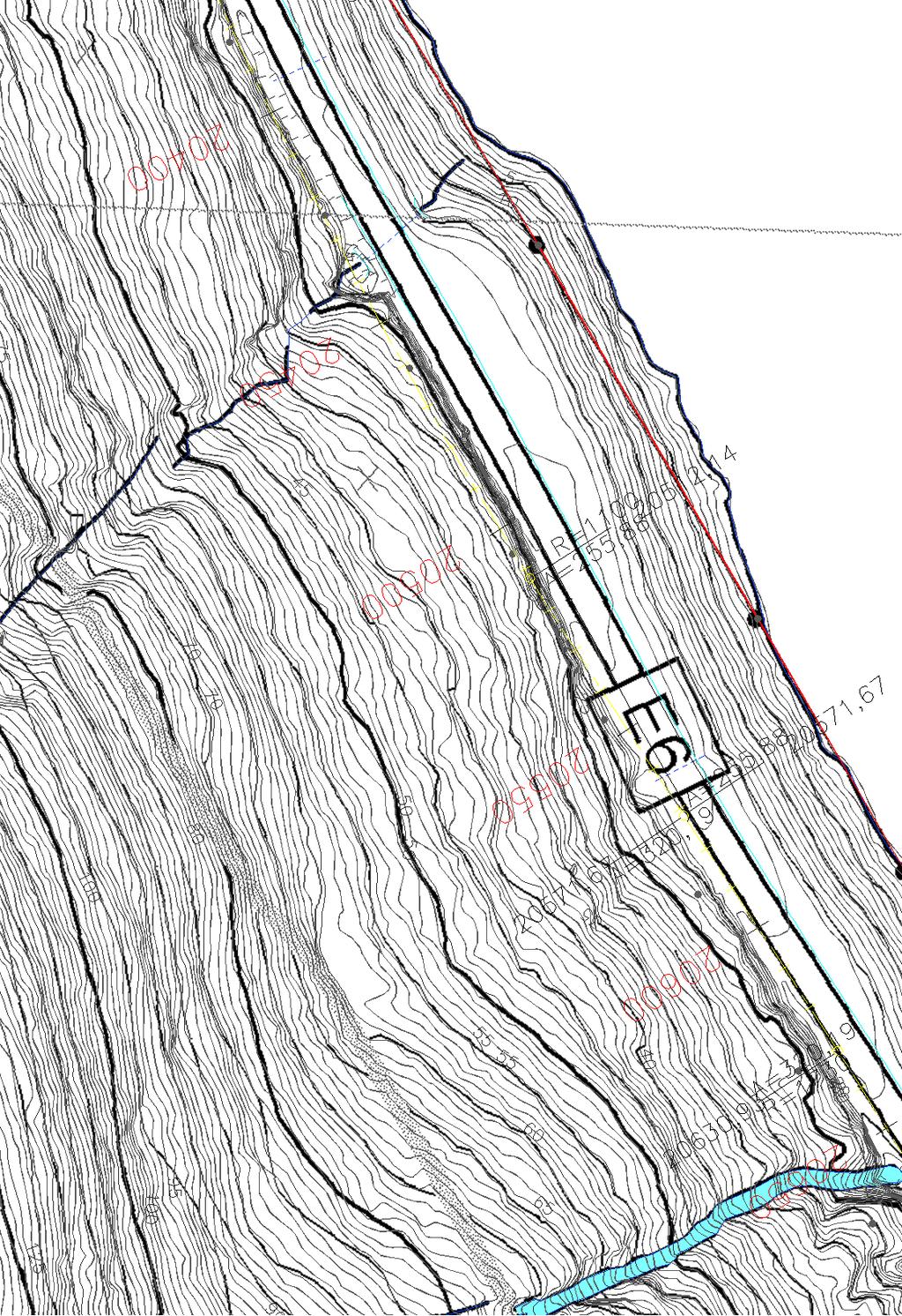 Markert sprekk: Strøk/Fall Foliasjonssprekk: Strøk/Fall 30/80 150/30 155/20 288/72