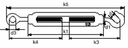 720 3,07 0320424 24 356 562 836 4,03 Strekkfisk øye/øye, galvanisert - DIN 1480 Turnbuckle eye/eye, galvanized - DIN 1480 Gjenge størrelse (d1) d3 k2 0320606 6 9 110 80 167-247 0,090 0320608 8 10 110