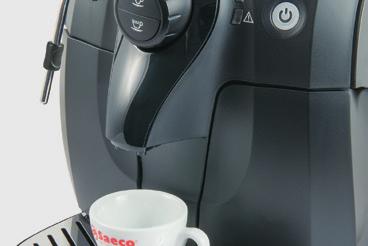 2 For å tilberede en espresso trykker du på espressotasten for å tilberede en kaffe trykker du på