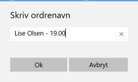 trykker du på «ordrenavn» Legg så