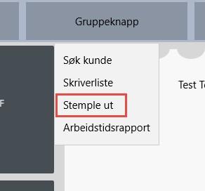 3 Stemple ut Når du er ferdig for dagen stempler du ut. Velg «Stemple ut».