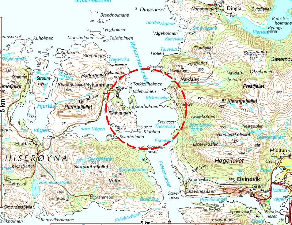 Forord Statens vegvesen starta i samarbeid med Gulen kommune i 2010 arbeidet med reguleringsplan for kabelferje til Hiserøyna.