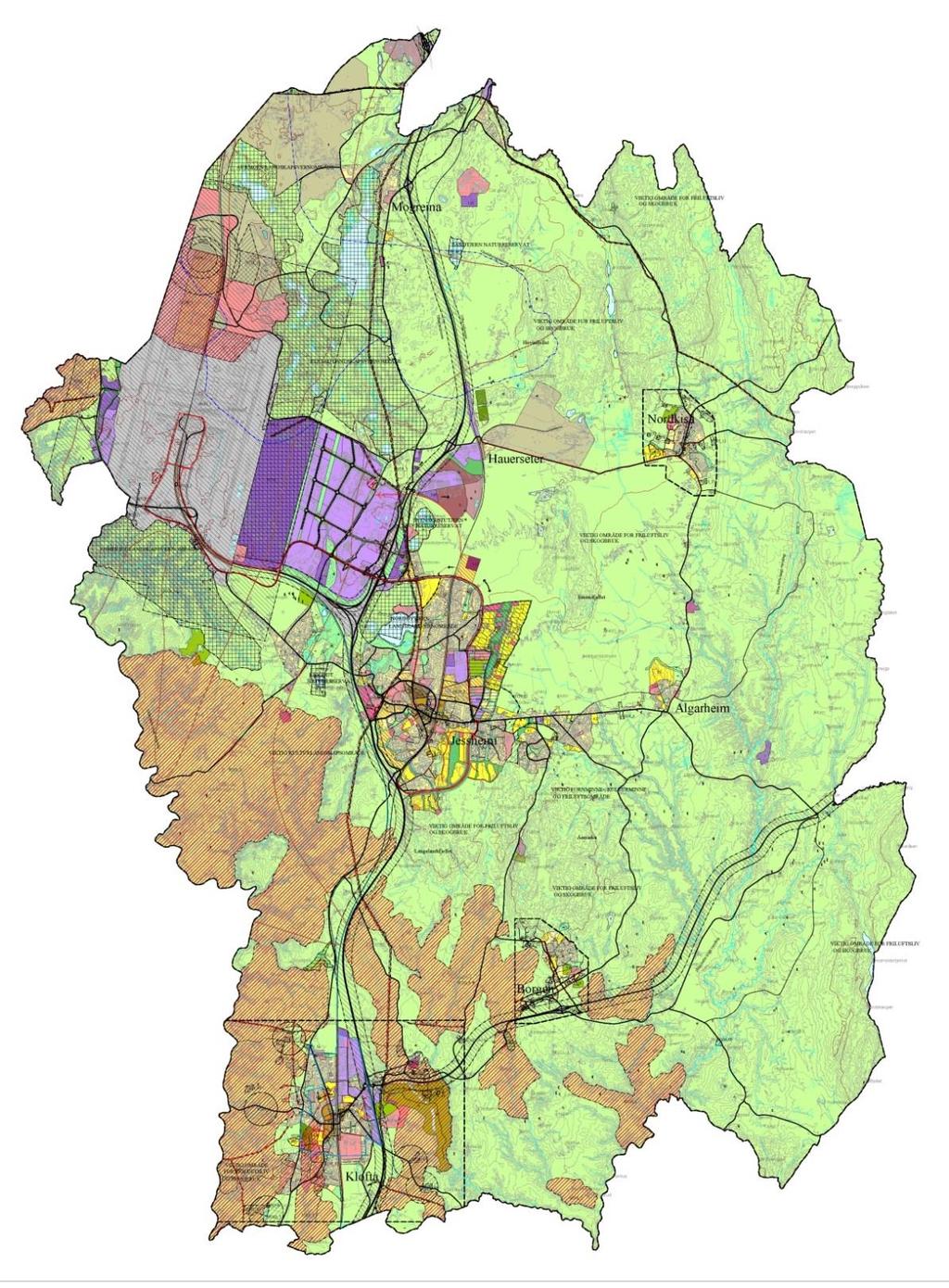 Plankart Ullensaker kommune