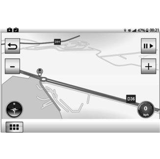 R&GO: NAVIGASJONSFUNKSJON (1/2) Innføring i bruk av Navigation -menyen 79 80 E 90 For å få tilgang til navigasjonsmenyen fra hovedmenyen til R&Goappen trykker du på 'Meny'-ikonet og deretter på
