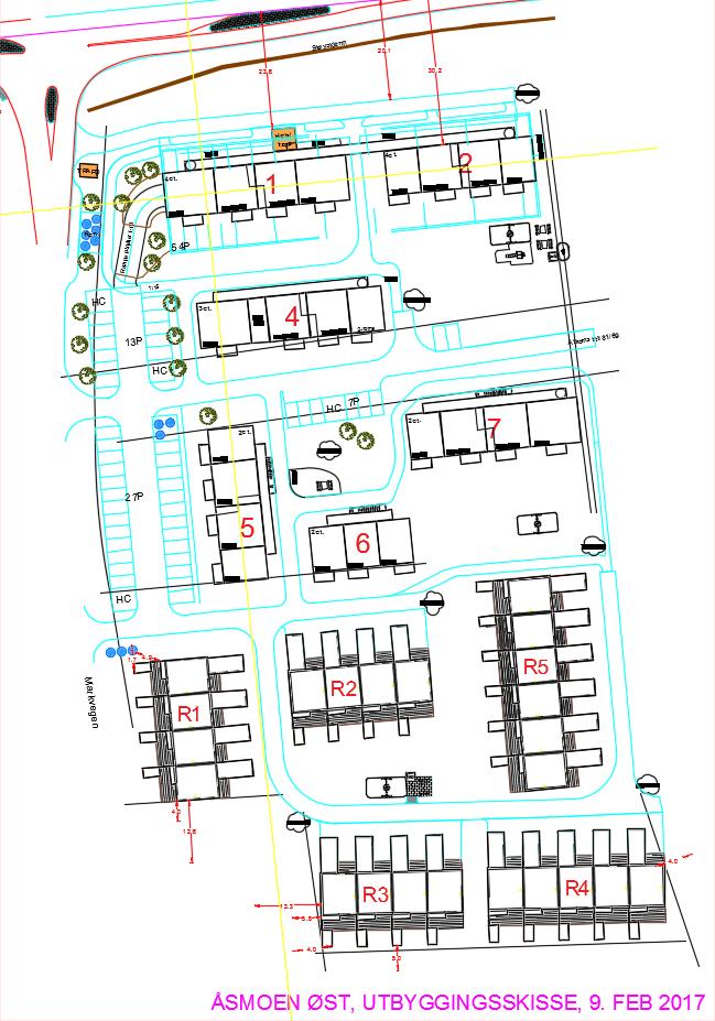 5 Blokk 3 Figur 1-2: Illustrasjonsplan for Åsmoen Øst fra datert 09.02.2017.