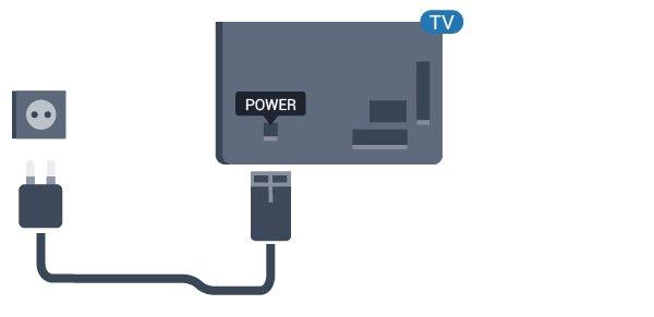 Selv om denne TV-en har et svært lavt strømforbruk i standby, bør du koble fra strømkabelen for å spare strøm