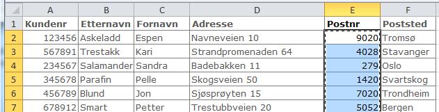 10. Opplasting av postnummerfiler CSV -filer For at opplasting av postnummerfiler i avisplan eller forhåndsmelding skal fungere må filene du laster opp være i formatet CSV, og det betyr postnummer