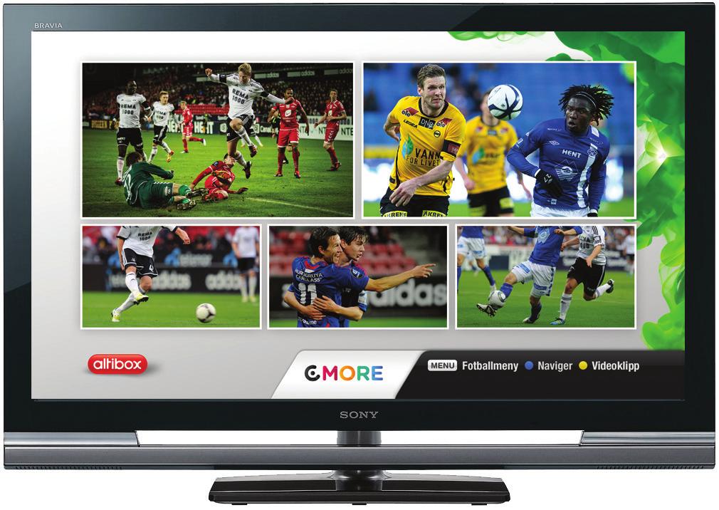 Altibox TV 6 Fotballtjenesten fra Altibox Denne tjenesten gjelder for deg som abonnerer på en av våre fotballpakker. Fotballtjenesten finner du under Tjenester på forsiden av tv-portalen. 1.