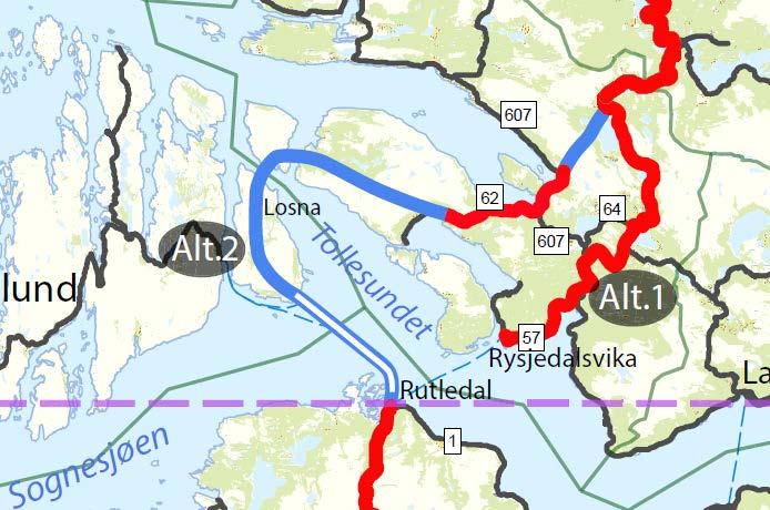 Delstrekning 2 Solund Utfordringar Bruplanar på E39 20 km lenger inne i fjorden Kostnadar og krav til