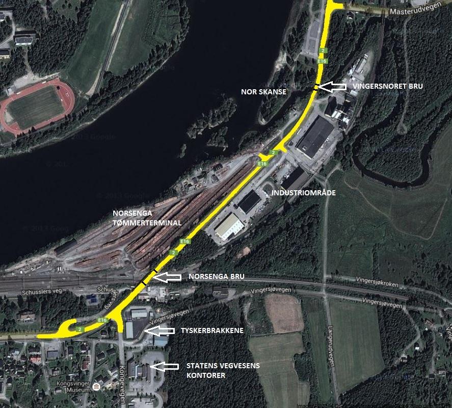 Statens vegvesen Region øst A3-2 A3 Orientering om prosjektet 2014-05-26 1 Arbeidenes art og omfang Kontraktarbeidet forgår langs E16/Rv2 nord for Kongsvinger sentrum i Kongsvinger kommune, Hedmark