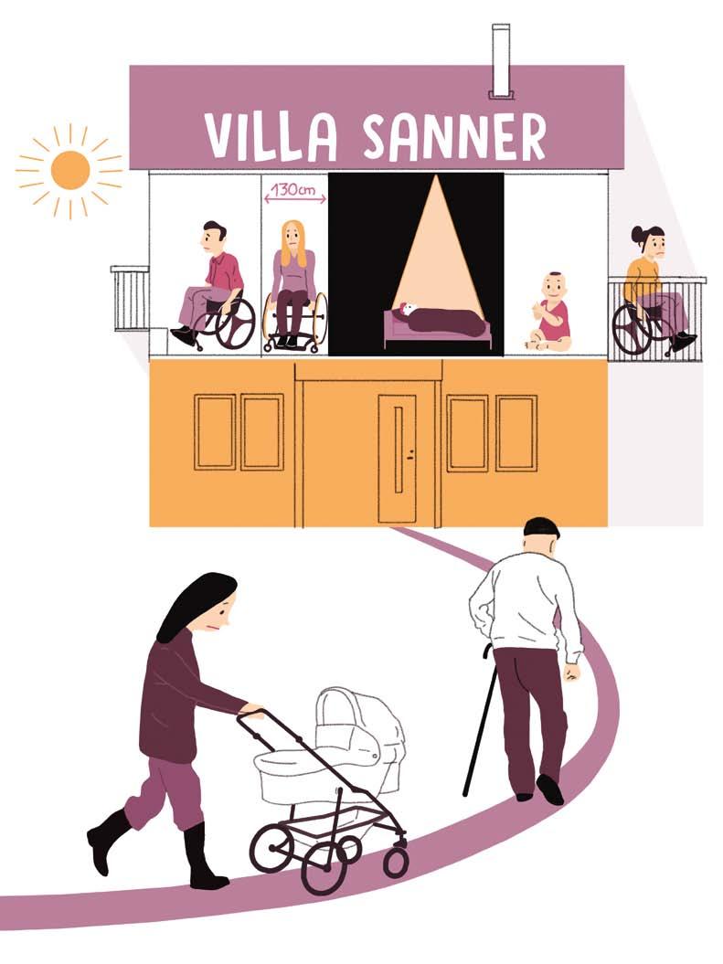 - universell utforming Villa Sanner: Handikapnytt og illustratør Tora Marie Norberg har illustrert «Villa