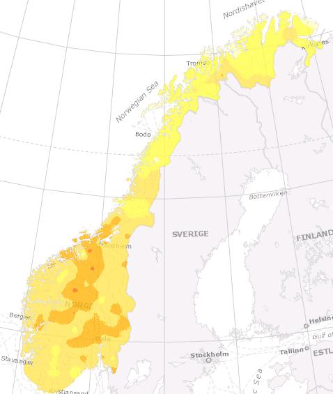 juli. I Skibotn i Troms ble det målt 32,7 grader 10 juli.