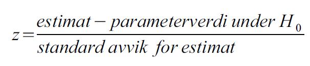 Standardisert test-observator For å undersøke hvor langt estimatet