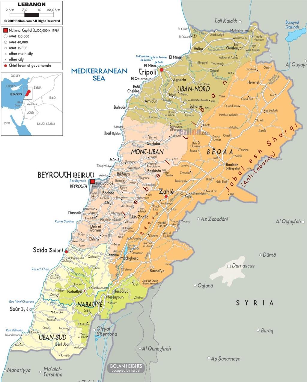 Vedlegg 1: Kart Kart 1: Libanon 600 600 Tilgjengelig