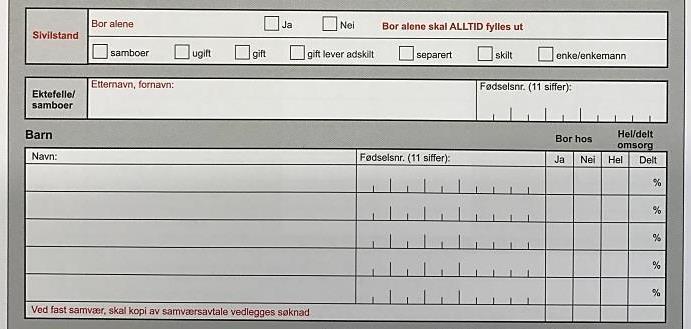 Sivilstand har betydning for hvordan økonomisk sosialhjelp beregnes og skal vurderes. Hvordan du bor har også betydning for vurderingen av søknad om økonomisk sosialhjelp.