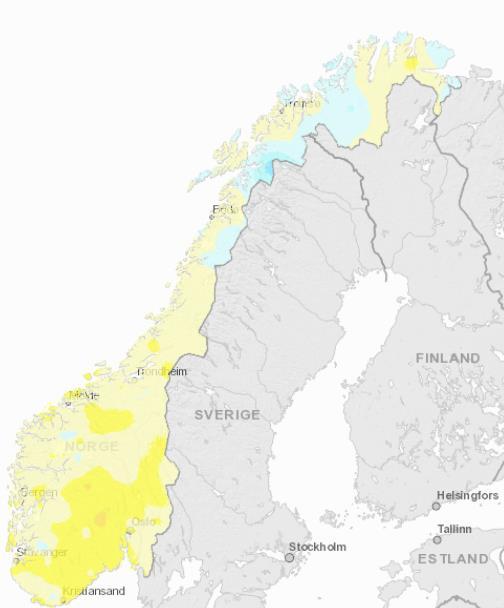 I april lå temperaturen for hele landet på 0,2 grader over normalen.