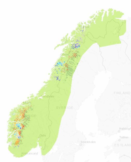 Fortsatt store mengder snø i nord 2017 2016 Kartene viser