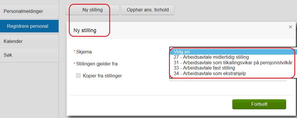 Personalmelding Ny stilling 4