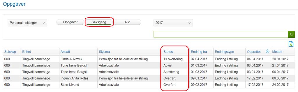 Oversikt på web