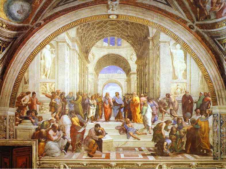 Rafael: Scuola di Atene, freske i
