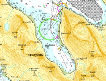 Arealstørrelse (km 2 ) styret Ny aktuell lokalitet innenfor Strandbyøyra for levendelagring og oppdrett av torsk.