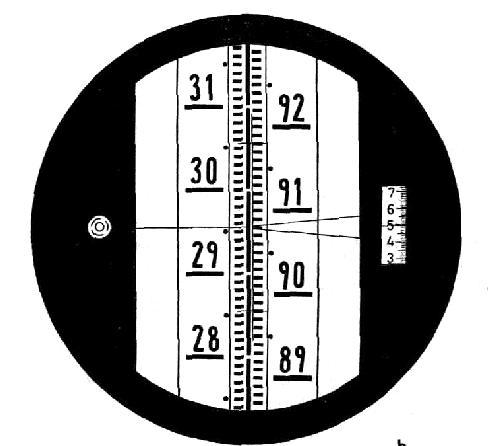 Fig 16 Câmpul lunetei la nivelul Ni 007 Citirea pe mira de invar + micrometru optic = 908,495 Fig 17.