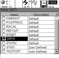 Definirea TGCNAVI Selectam 1 Config Sets, apoi ENTER Ne apar mai multe seturi de configurare definite de fabricant, dintre