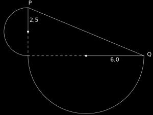 Oppgave 9 (4 poeng) Nettkode: E 4AMZ Figur 1 ovenfor er sammensatt av en trekant og en halvsirkel.