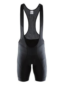 1999 MOVE BIB SHORTS 1900029 HERRE Behagelige sykkelbukse laget i myk, elastisk og slitesterkt materiale. Jevne flatlocksømmer. Silikontrykk ved benavslutning. Craft Active Pad.