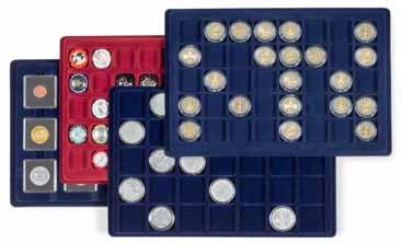 52 Myntskuffer Myntskuffer TAB Tilpasset våre myntkofferter og myntbokser, har vi L størrelse skuffer i en rekke utførelser. Alle skuffer har en mockvelour overflate.