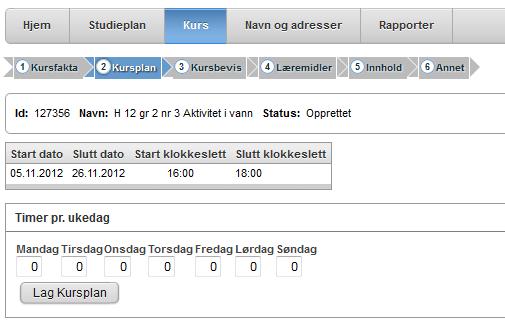 8.5 Kursansvarlig, Fagansvarlig, Arrangør, Kurseier Kursansvarlig i denne sammenheng er du som er tildelt rolle i KursAdmin.