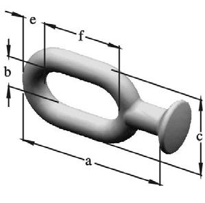 5 Kulebolt med ovalt øye Type IEC Bruddlast Kortsl.