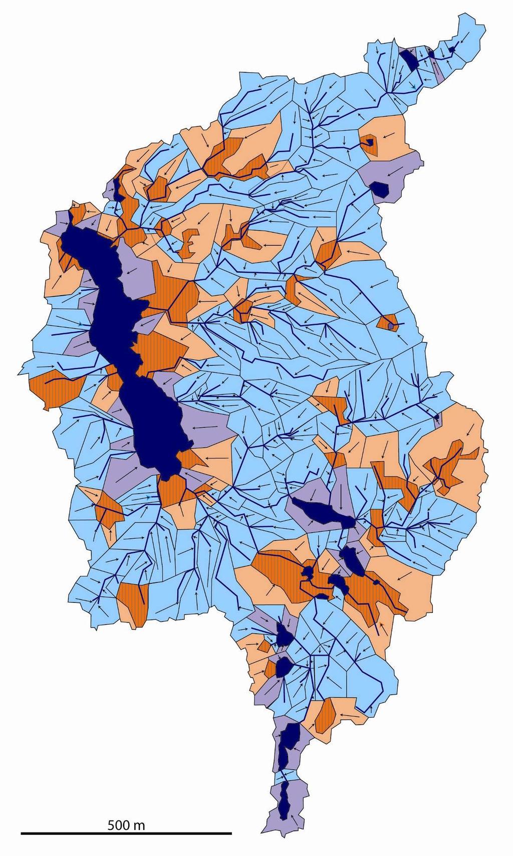 Source: Auterives, Lange, Leblois, Beldring and Gottschalk, 2009 Langtjernbekk catchment Landscape elements and stream network Area: 4.81 km 2 Forest: 87.3 % Bogs: 5.8 % Lakes: 6.