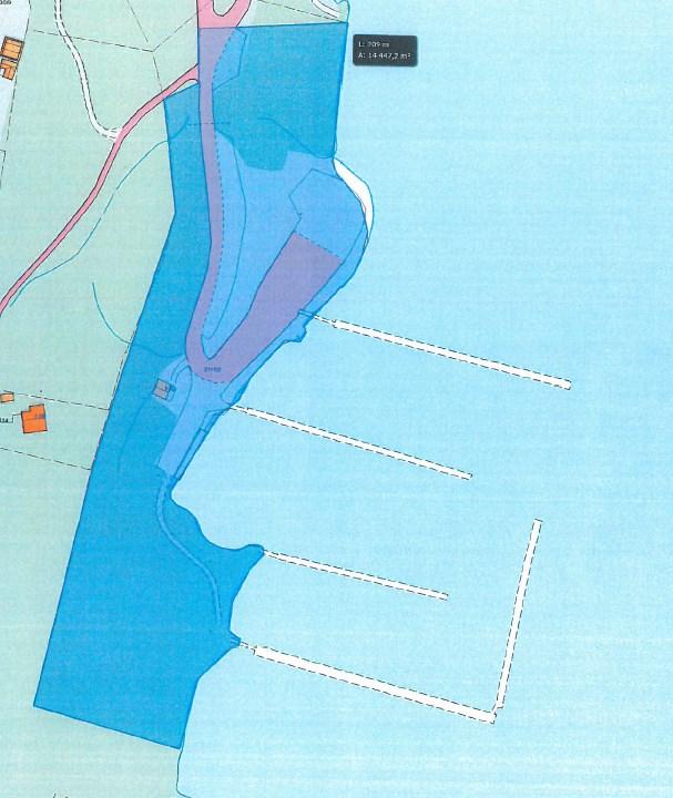 14 (32) SOLNES BÅTHAVN Figur 6: Kart som viser festetomten som Solnes båtforening disponerer (beregnet og oppgitt areal i Vestfoldkart er 15 102 m2).
