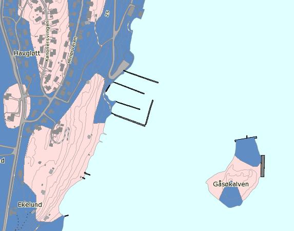 SOLNES BÅTHAVN 21 (32) Figur 17: Løsmassekart fra NGU viser at området ligger på marin strandavsetning (mørk blå