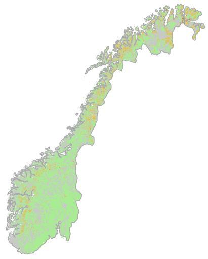 Økt markvannsunderskudd om sommeren 2071-2100 MIDDELS