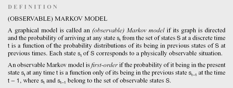 Fig 9.18 A Markov state machine or Markov chain with four states, s 1,.