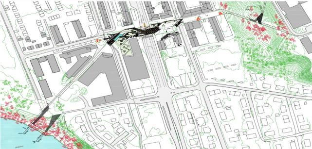 2.Trondheim Urban Campus: Bedre forbindelser og byrom mellom Gløshaugen og byen 1.