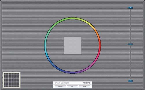 "Show Me" (Vis meg) starter opplæringsprogrammet for fargekalibrering. Start - setter i gang den seks steg lange fargekalibreringssekvensen. Quick View (Hurtigvisning) laster før/etterbilder.