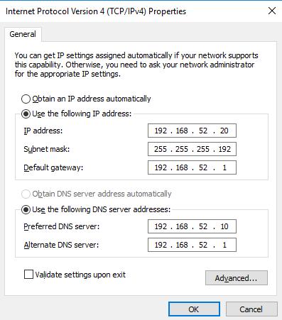 Modifiser subnettmasken på tjenermaskinen slik at den stemmer med den nye masken for VMnet8. 5. Sjekk at tjenermaskinen fremdeles kan pinge default gateway og maskiner i Internett. 6.