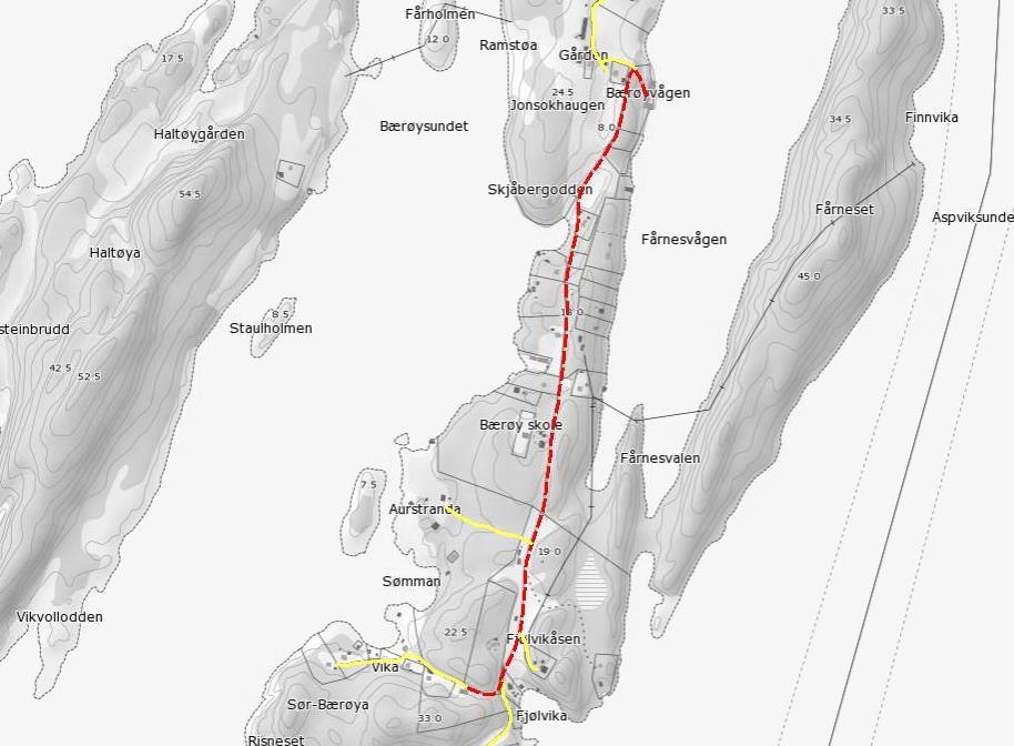 Bærøyvågen: Lengde