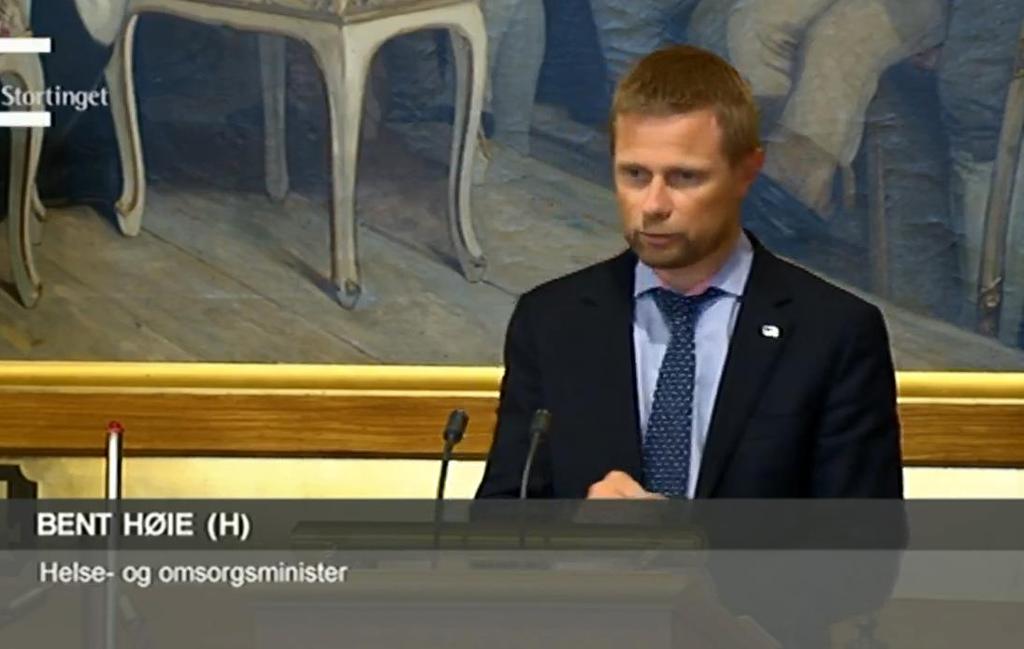 Interpellasjon, Stortinget 14.april 2015 12 Det er viktig at kommunene og helseforetakene jobber systematisk og målrettet med ernæring.