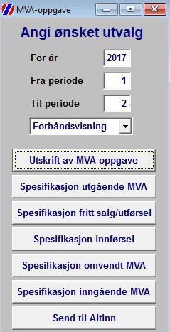 Spesifikasjon av postene til Skattemelding for merverdiavgift Alle poster skal kunne spesifiseres ved forespørsel.