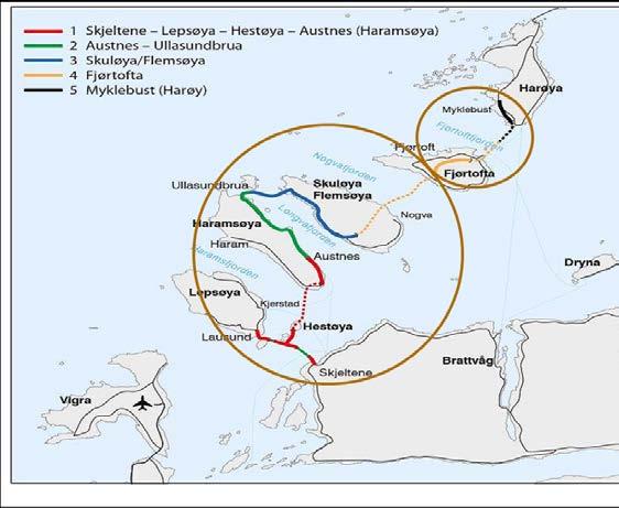 Kontraktstratgi, fortsettelse: Kontrakten Skjeltene-Fjørtofta Omfatter tre bruer, sjøfyllinger, og de to sørligste tunnelene Byggetid