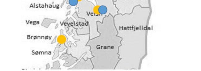 Helgeland. Sykehuset støttes av inntil 3 medisinske sentre i henholdsvis Brønnøysund, Mo i Rana og Mosjøen.